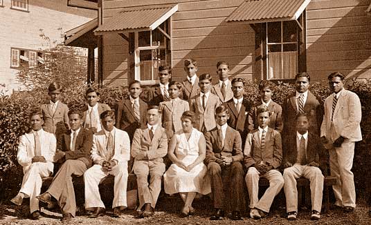 Mrs. &, Rev. Walls, Red Cross group, 1937